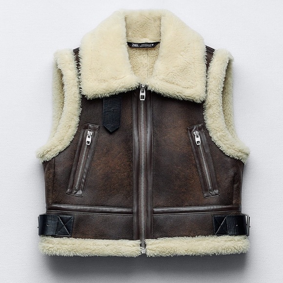 Zara Jackets & Blazers - NEW! Zara Cropped Double Faced Vest